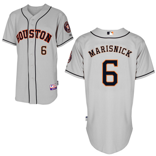 Jake Marisnick #6 MLB Jersey-Houston Astros Men's Authentic Road Gray Cool Base Baseball Jersey